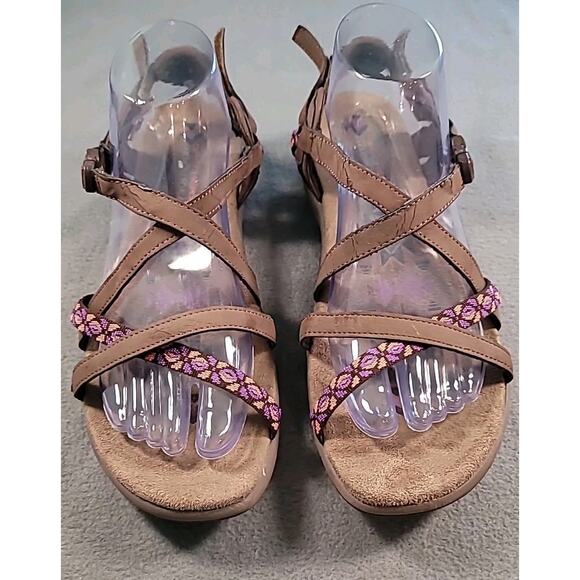 Skechers Reggae Slim Vacay 👡 Brown Strappy Comfort Sandals Women’s 9 GUC - Picture 2 of 10